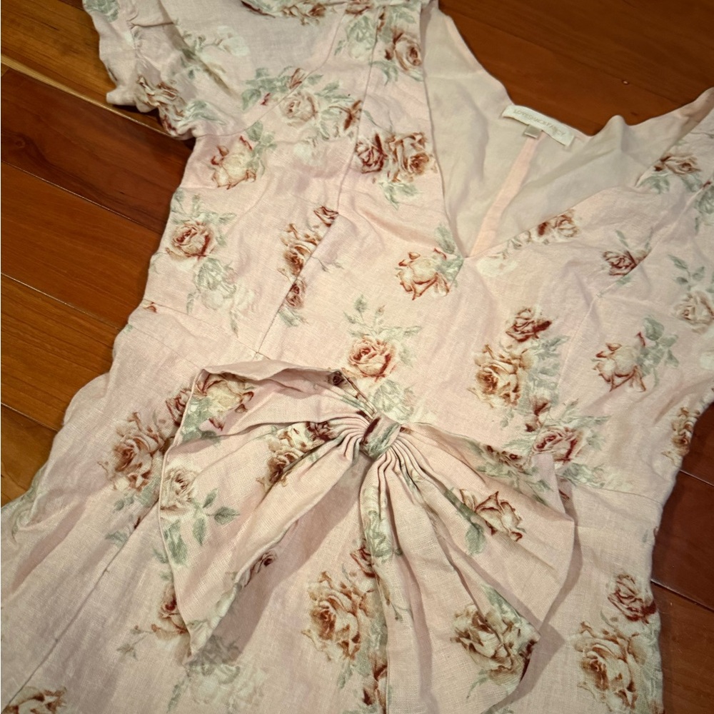 LoveShackFancy Lena dress in pink canopy blush floral print - Picture 6 of 8